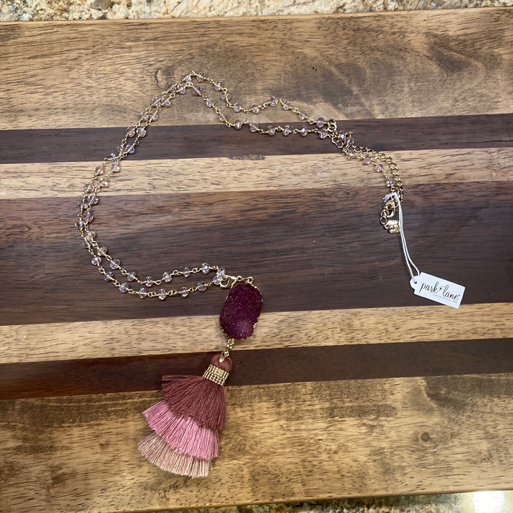 Park Lane Druzy and Austrian Crystal necklace